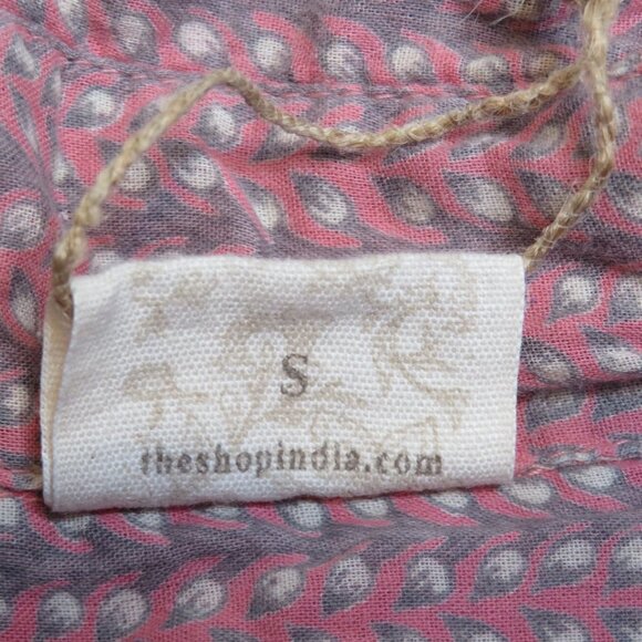 The Shop Beautiful Living Mens Small Shirt S/S Button Up Pink Gray Plaid Light - Picture 6 of 6